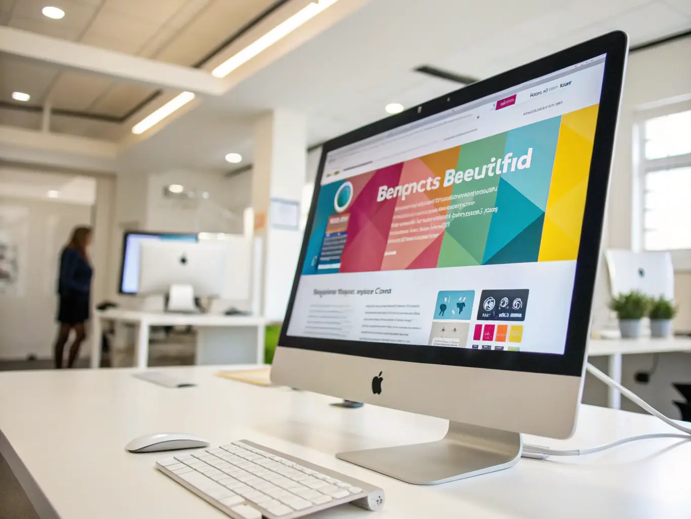 A modern, responsive website design showcasing a clean and professional layout with intuitive navigation, reflecting Dott-Media's expertise in web development.
