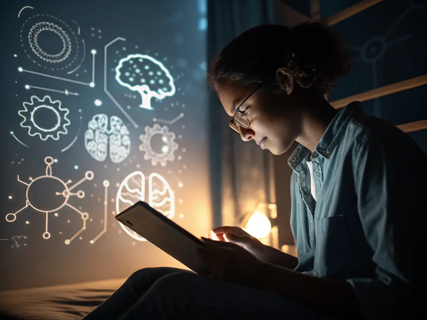 A visually appealing image of a stack of AI-related books next to a tablet displaying an open newsletter, symbolizing knowledge and information dissemination.